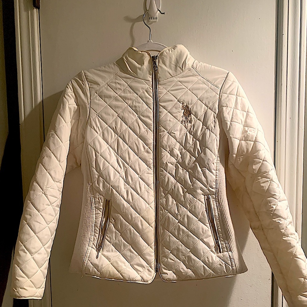 White US Polo Quilted Jacket